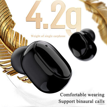 Bakeey BQC-01 TWS Earphones bluetooth 5.0 Wireless Earbuds HIFI 9D Stereo Smart Touch LED Digital Display Waterproof Sports Headphones with Mic