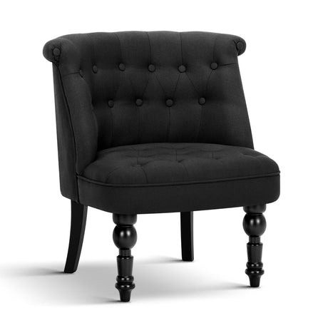 Artiss Fabric Occasional Accent Chair - Black