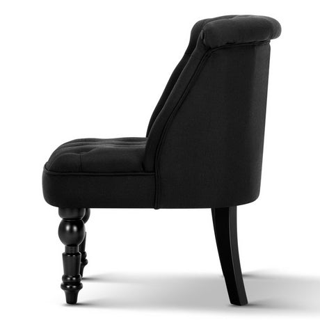 Artiss Fabric Occasional Accent Chair - Black
