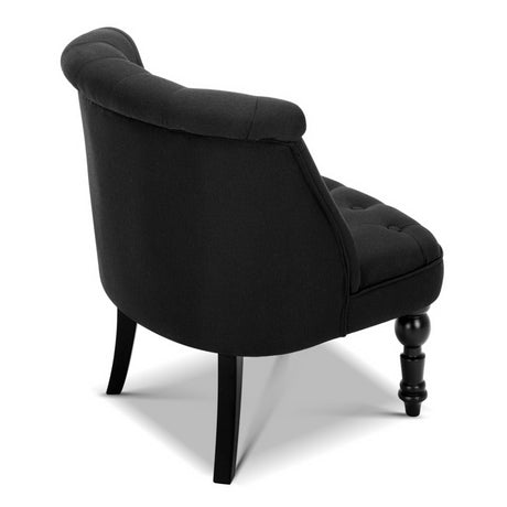 Artiss Fabric Occasional Accent Chair - Black