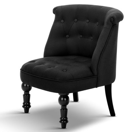 Artiss Fabric Occasional Accent Chair - Black