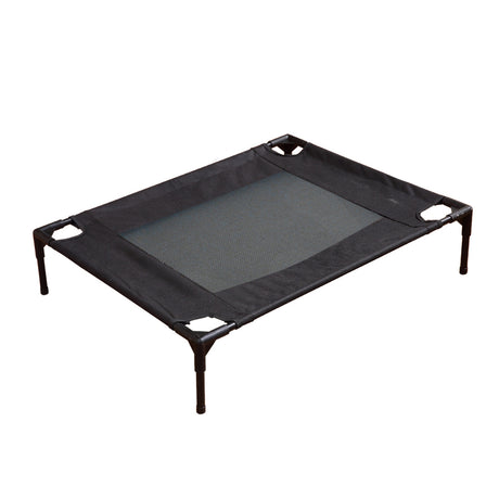 PaWz Heavy Duty Pet Bed Trampoline Dog Puppy Cat Hammock Mesh Canvas S Black