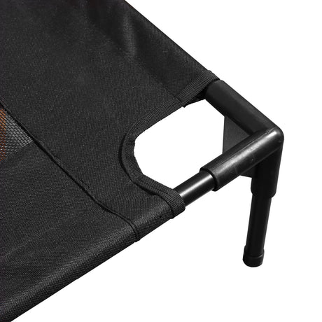 PaWz Heavy Duty Pet Bed Trampoline Dog Puppy Cat Hammock Mesh Canvas S Black
