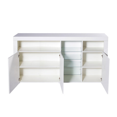 Levede Buffet Sideboard Storage Modern High Gloss Cabinet Cupboard White