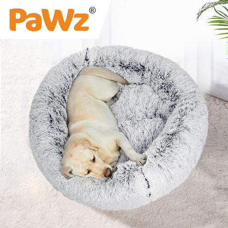 PaWz Pet Bed Cat Dog Donut Nest Calming Mat Soft Plush Kennel