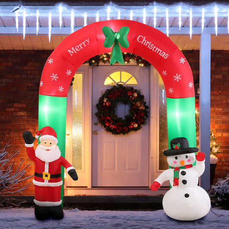 Inflatable Christmas Santa Snowman with LED Light Xmas Decoration Outdoor Type 2