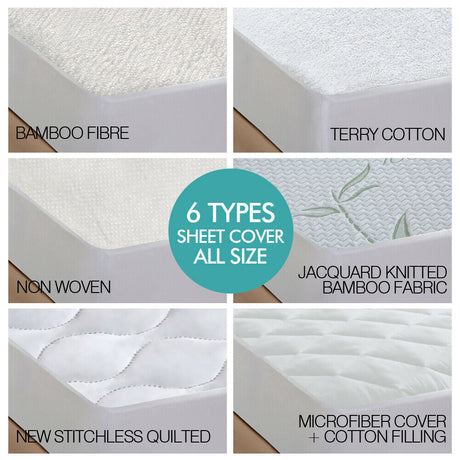 DreamZ Fitted Waterproof Mattress Protector with Bamboo Fibre Cover King Size