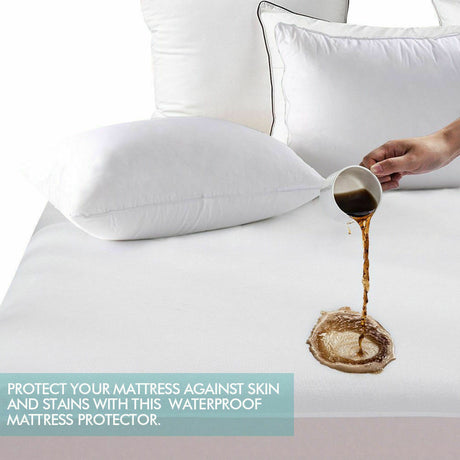 DreamZ Fitted Waterproof Mattress Protector with Bamboo Fibre Cover King Size