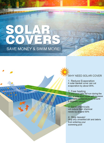 8x4.2M Real 500 Micron Solar Swimming Pool Cover Outdoor Blanket Isothermal