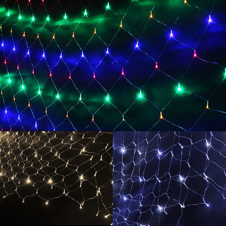 6x4M 800 LED String Fairy Light Net Mesh Curtain Xmas Wedding Party Cool White