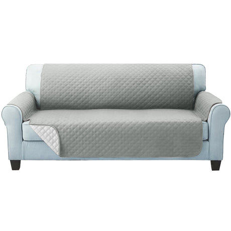 Artiss Sofa Cover Quilted Couch Covers Protector Slipcovers 3 Seater Grey