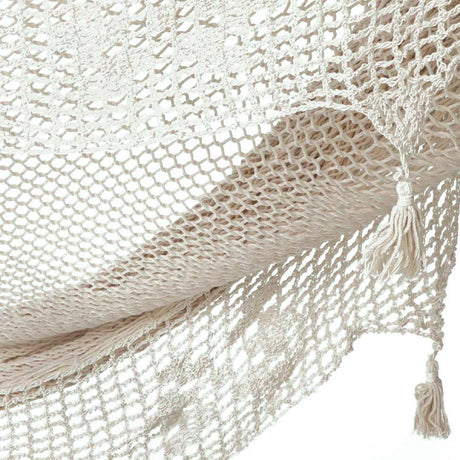 Deluxe Outdoor Cotton Mexican Hammock in Cream Colour Queen Size