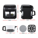 Devanti Air Fryer 5.5L Touch Control Electric Cooker 1200W Black