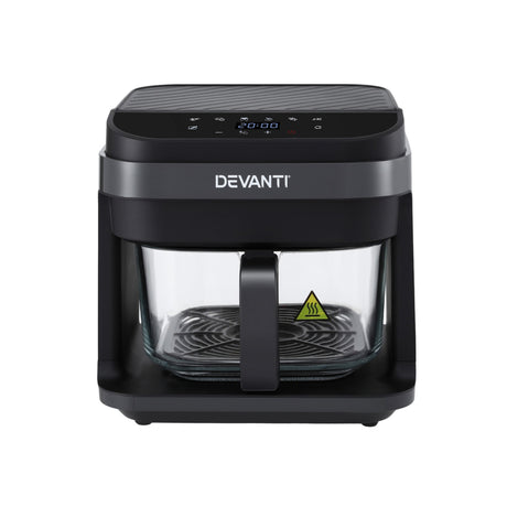 Devanti Air Fryer 5.5L Touch Control Electric Cooker 1200W Black