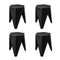 Artiss 4PC Puzzle Stool Plastic Bar Stools Stackable Black