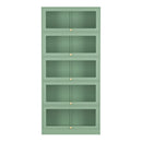 ArtissIn Buffet Sideboard Cupboard Cabinet Storage Mesh Doors Metal Green ELIA