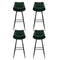 Artiss 4x Bar Stools Velvet Chairs Green