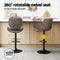 Artiss 2x Bar Stools Kitchen Swivel Gas Lift Counter Chair Wing PE Rattan Brown