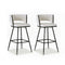 Artiss 2x Bar Stools Kitchen Dining Chair Counter Stool Woven Velvet Metal Ivory