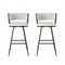 Artiss 2x Bar Stools Kitchen Dining Chair Counter Stool Woven Velvet Metal Ivory