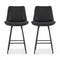 Artiss 2x Bar Stools Kitchen Dining Chair Counter Stool Diamond PU Leather Black