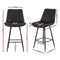 Artiss 4x Bar Stools Kitchen Dining Chair Counter Stool Diamond PU Leather Black