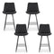Artiss 4x Bar Stools Kitchen Dining Chair Counter Stool Diamond PU Leather Black