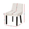 Artiss Dining Chairs Set of 4 Corduroy Wooden Beige