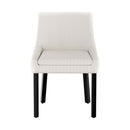 Artiss Dining Chairs Set of 4 Corduroy Wooden Beige
