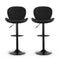 Artiss 2x Bar Stools Kitchen Swivel Gas Lift Counter Chair Shell Leather Black
