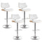 Artiss 4x Bar Stools Kitchen Dining Chairs Gas Lift Stool Wooden Leather White