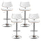 Artiss 4x Bar Stools Kitchen Dining Chairs Gas Lift Stool Wooden Leather White