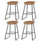 Artiss 4x Bar Stools Kitchen Dining Chairs Counter Stool PU Leather Metal Brown