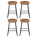 Artiss 4x Bar Stools Kitchen Dining Chairs Counter Stool PU Leather Metal Brown