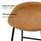 Artiss 4x Bar Stools Kitchen Dining Chairs Counter Stool PU Leather Metal Brown