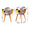 Artiss Dining Chairs Set of 4 Fabric Retro Replica DSW