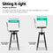Artiss 4x Bar Stools Kitchen Dining Chairs Adjustable Wood Stool w/Backrest