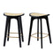 Artiss 2x Bar Stools Rattan Counter Kitchen Dinning Chair Bamboo Saddle Black