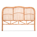 Artiss Bed Headboard Queen Bedhead Rattan - NERO Pine