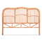 Artiss Bed Headboard Queen Bedhead Rattan - NERO Pine