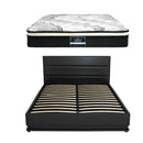 Artiss RGB LED Queen Bed Frame with 32cm Giselle Mattress Set