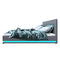 Artiss Bed Frame Queen Size LED Gas Lift Grey LUMI