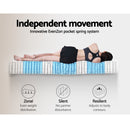 Artiss Bed Frame with 36cm Giselle Mattress Set King Single Gas Lift Base Grey