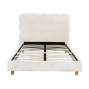 Artiss King Single Bed Frame Cloud Headboard Boucle Fabric Mattress Platform Base White