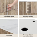 Cefito Vanity Unit 900mm Bathroom Cabinet Storage Wall Hung Timber Front Pine