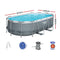 Bestway Swimming Pool 427x250x100cm Steel Frame Above Ground Pools Filter Pump Ladder 7250L