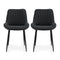 Artiss 2x Dining Chairs Retro PU Leather Kitchen Lounge Cafe Accent Chair Black