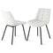 Artiss 2x Dining Chairs Velvet Tufted Kitchen Lounge Cafe Accent Chair Beige