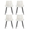 Artiss 4x Dining Chairs Velvet Tufted Kitchen Lounge Cafe Accent Chair Beige