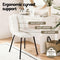 Artiss 4x Dining Chairs Velvet Tufted Kitchen Lounge Cafe Accent Chair Beige